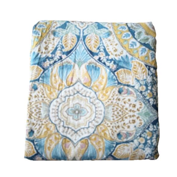 King Size Pottery Barn Izzy Medallion Organic Cotton Duvet - Picture 1 of 3